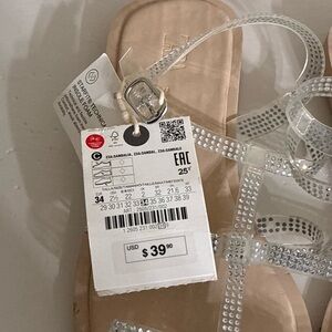 Zara Clear Rhinestone Strappy Sandals (Girls)